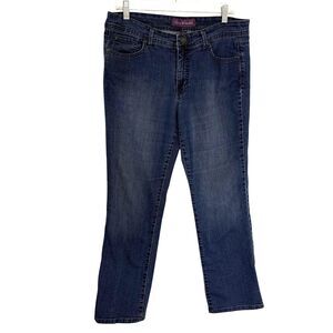 Gloria Vanderbilt Amanda Straight Leg Jeans Denim Pants Blue 14P Petite